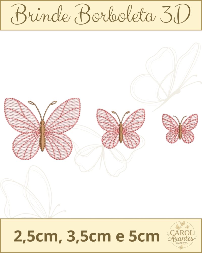 Brinde Borboleta 3D